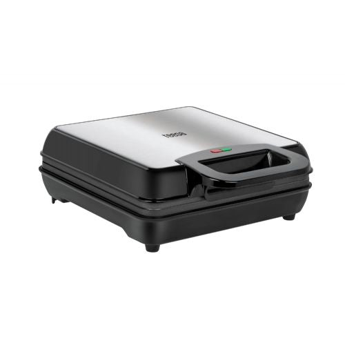 Electric stainless steel contact waffle maker for baking 4 large waffles 1100W