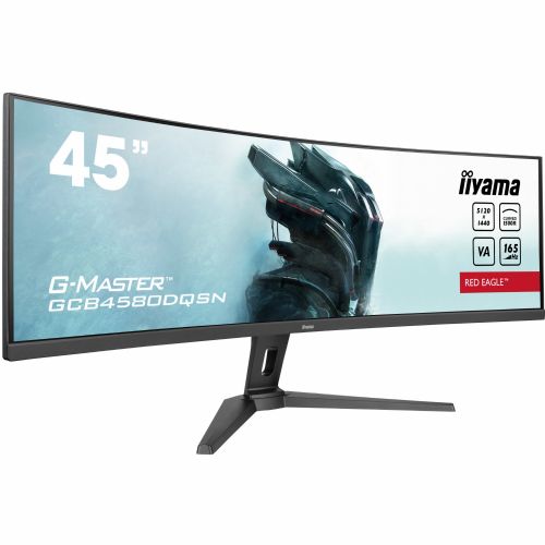 Monitor Iiyama G-MASTER GCB4580DQSN-B1 105.06 cm (45''), 5120x1440 (WQHD), VA, 450cd/m2, 32:9 165Hz 0,8ms HDMI DP USB-C 90W, RJ45 KVM LS črna