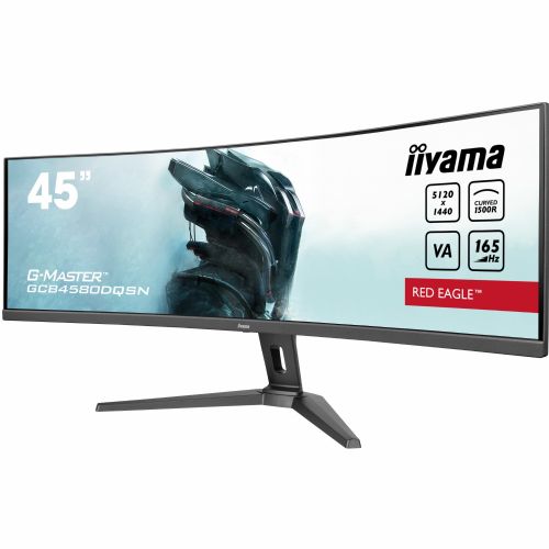 Monitor Iiyama G-MASTER GCB4580DQSN-B1 105.06 cm (45''), 5120x1440 (WQHD), VA, 450cd/m2, 32:9 165Hz 0,8ms HDMI DP USB-C 90W, RJ45 KVM LS črna