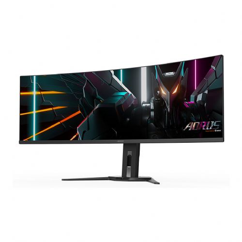 Monitor Gigabyte Monitor Aorus CO49DQ 124,5 cm (49"), 5120x1440 (WQHD), HDR400 TrueBlack 0,03ms 144Hz 2xHDMI DP USB-C zvočnik črn