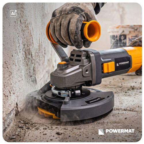 Powermat PM-SDB-1400T 1400 W grinder, for concrete and stone, 125 mm, with dust extraction, 2300–8000 rpm