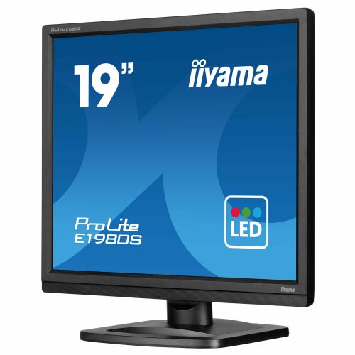Monitor Iiyama ProLite E1980S, 48,3 cm (19"), 1280 x 1024, 5:4, TN, 250 cd/m2, 3ms, črna