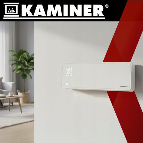 Wall-mounted WiFi electric air curtain Zelvion 2000W, PTC ceramic heater, LCD display, APP control, remote control, white
