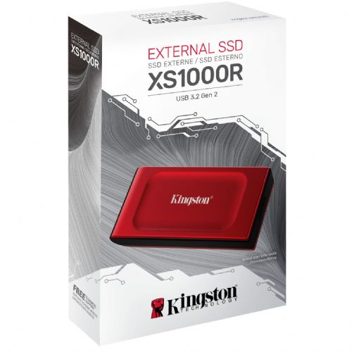 2TB Kingston XS1000 USB 3.2 Gen2 Red