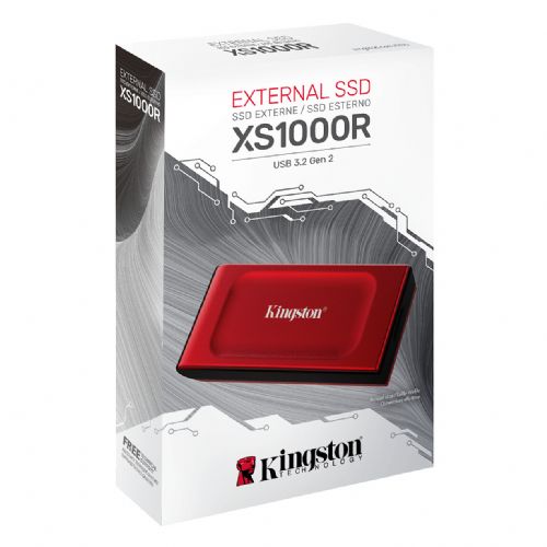 2TB Kingston XS1000 USB 3.2 Gen2 Red