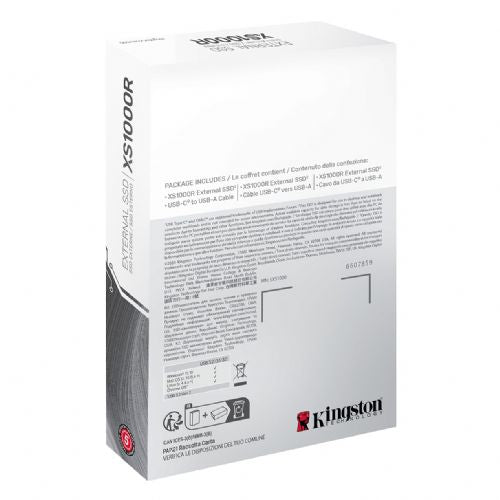 2TB Kingston XS1000 USB 3.2 Gen2 Red