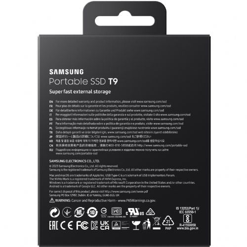 Zunanji SSD disk 2TB Samsung Portable T9 USB 3.2 Gen2 Črna