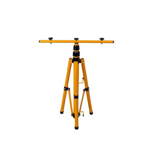 Double LED construction spotlight on tripod GEKO K02054, 2 × 50 W, 9000 lm, 4500 K, IP66, height 60–160 cm