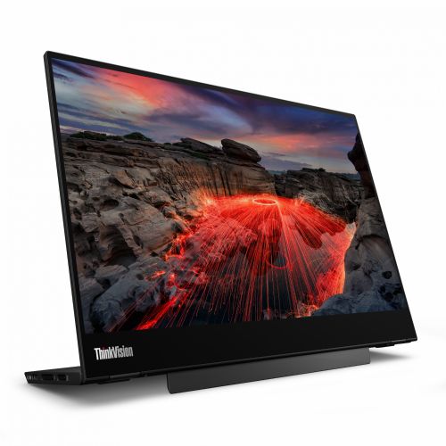Monitor Lenovo ThinkVision M14t Gen 2 35,6 cm (14"), 2240x1400 (2,2K), IPS, 300 cd/m2, Touch 6ms 60Hz 2xUSB-C črn