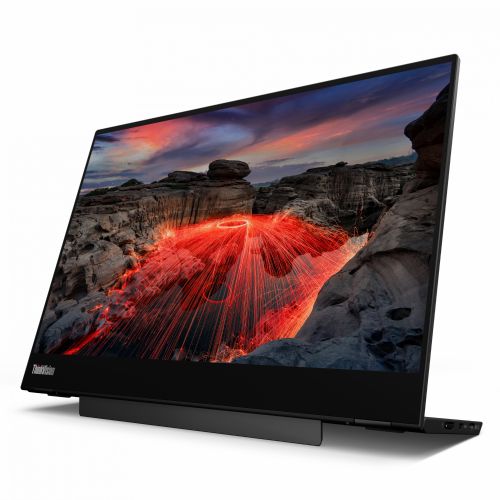 Monitor Lenovo ThinkVision M14t Gen 2 35,6 cm (14"), 2240x1400 (2,2K), IPS, 300 cd/m2, Touch 6ms 60Hz 2xUSB-C črn