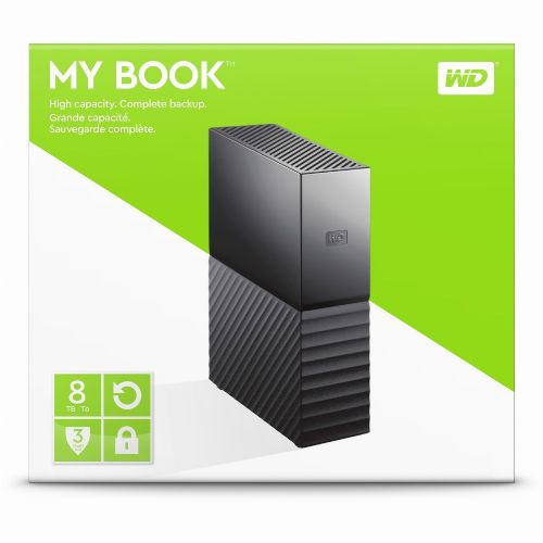 Zunanji trdi disk WD My Book, 3,5", 8 TB, USB 3.0, črn