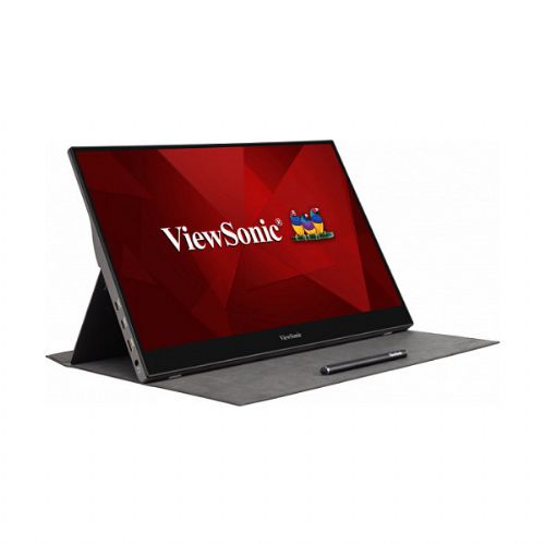 Monitor ViewSonic TD1655, 39,6 cm (15,6"), 1920 x 1080 (FHD), 16 : 9, FHD, IPS, prenosni, na dotik, 6,5 ms, 60 Hz, MiniHDMI, USB-C, zvočnik, srebrne barve