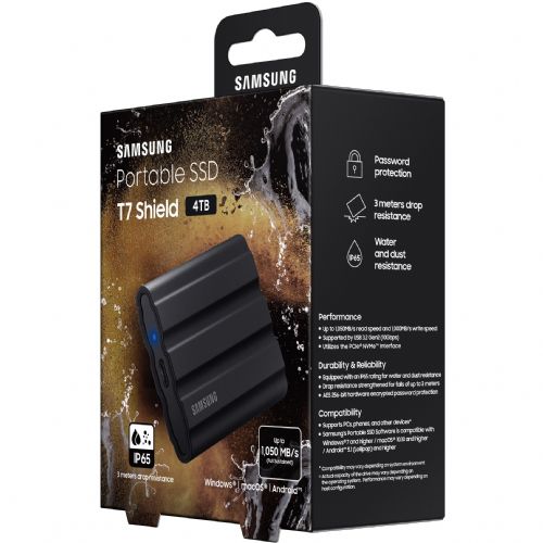 4TB Samsung Portable T7 Shield USB 3.2 Gen2 Schwarz retail