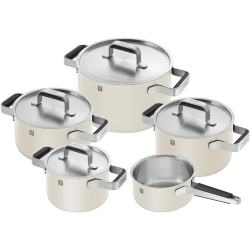 5-piece Pure dinnerware set, 18/10, ivory color