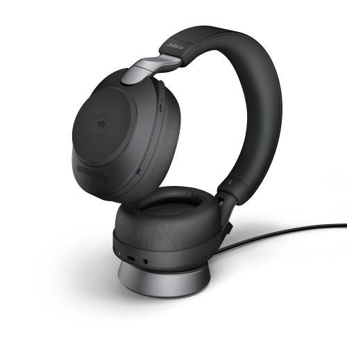 Jabra Evolve2 85 Stereo MS headphones + charging dock + Link 380 USB-C, black