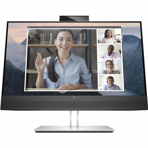 Monitor HP E24mv G4 Conferencing Monitor 60,45 cm (23,8"), 1920x1080 (FHD), 16:9, 5ms, IPS, HDMI, VGA, DisplayPort VESA Pivot Speaker Full HD Black/Silver