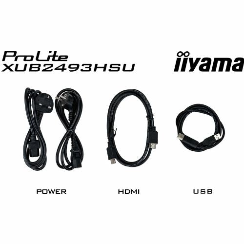 Monitorji Iiyama ProLite XUB2493HSU-B6 60,45 cm (23,8"), 1920x1080, 16:9 FHD IPS 100Hz 1ms HDMI DP Pivot Vesa Speaker Black