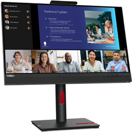 Monitor Lenovo ThinkVision T24v-30 60,96 cm (24"), 250cd/m2, IPS 16:9 1920x1080 1000:1 250cd/m2 6ms 1xDP 1.2 1xHDMI 1.4 1xVGA USB HUB 75Hz 2x3W, črna