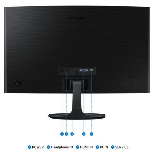 Monitor Samsung S24D364GAU 61 cm (24"), 1920x1080 (FHD), 16:9 Essential Full HD 4ms črn