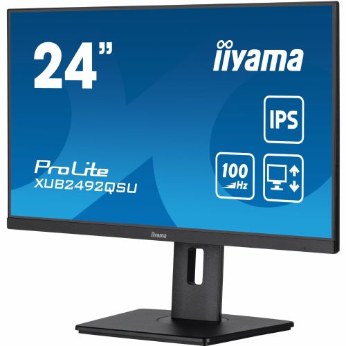 Monitor IIYAMA ProLite XUB2492QSU-B1 60,96cm (24") 2560 x 1440 (WQHD), 300cd/m2, IPS 100Hz HDMI/DP zvočniki