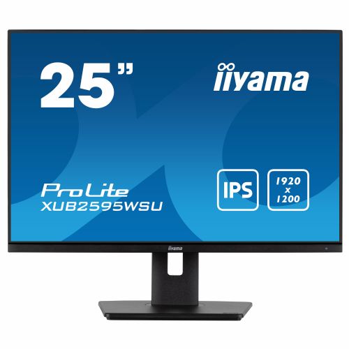 63,36cm/25" (1920x1200) iiyama Prolite XUB2595WSU-B5 LED IPS 16:10 4ms VGA HDMI DP USB LS Pivot Black
