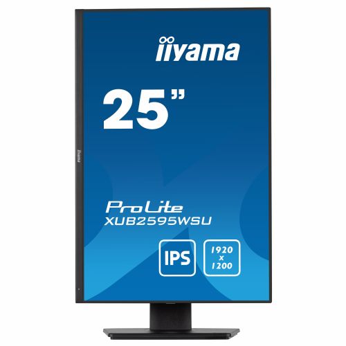 63,36cm/25" (1920x1200) iiyama Prolite XUB2595WSU-B5 LED IPS 16:10 4ms VGA HDMI DP USB LS Pivot Black