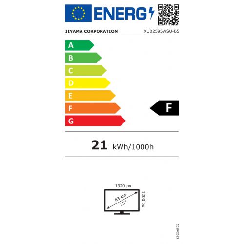 63,36cm/25" (1920x1200) iiyama Prolite XUB2595WSU-B5 LED IPS 16:10 4ms VGA HDMI DP USB LS Pivot Black