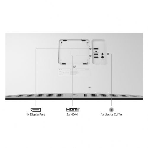 Monitor LG 27US550-W UltraFine 68,58 cm (27,0"), 3840x2160 (4K UHD), IPS 5ms 60Hz HDR10 2xHDMI DP Pivot Bela