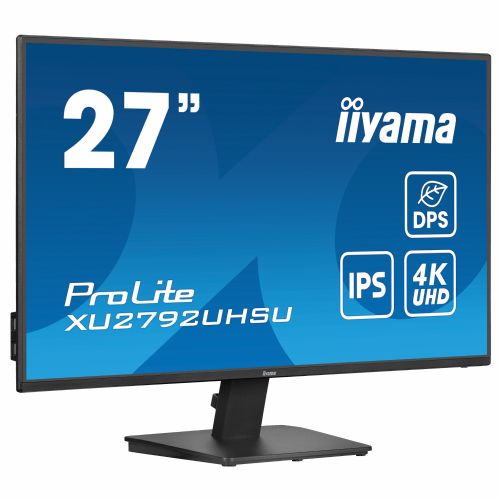 Monitor Iiyama ProLite XU2792UHSU-B6 68,6 cm (27"), 3840x2160 (4K UHD) 16:9 4K UHD IPS 4ms 60Hz HDMI DP USB zvočnik črn
