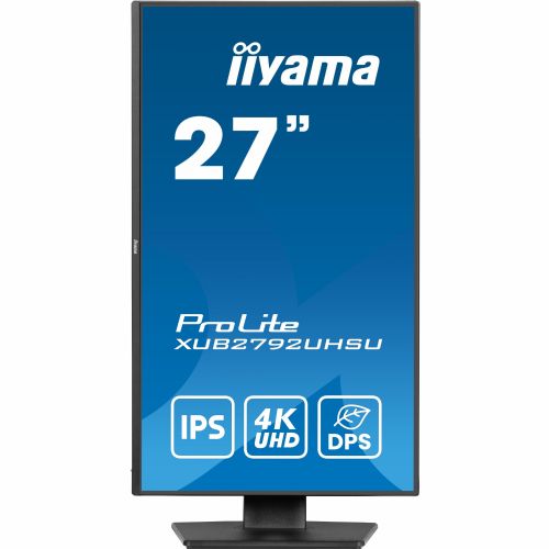 Monitor Iiyama ProLite XUB2792UHSU-B6 68,6 cm (27"), 3840x2160 (4K UHD), IPS, 350cd/m2, 16:9 4ms 60Hz DP HDMI USB zvočnik Pivot Black