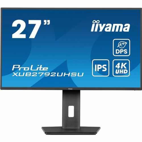 Monitor Iiyama ProLite XUB2792UHSU-B6 68,6 cm (27"), 3840x2160 (4K UHD), IPS, 350cd/m2, 16:9 4ms 60Hz DP HDMI USB zvočnik Pivot Black