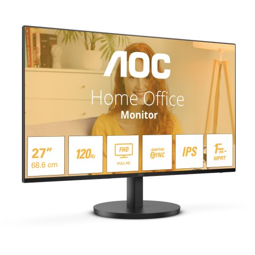 Monitor AOC Basic-line 27B3HMA2 68,58 cm (27"), 1920x1080 (FHD), VA, 250cd/m2, 16:9, 4ms 100Hz HDMI VGA zvočnik črn 117137135