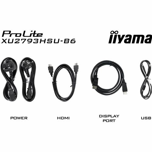 Monitor Iiyama ProLite XU2793HSU-B6 68,58 cm (27"), 1920x1080 (FHD), 250cd/m2, 16:9, IPS, 1ms 100Hz HDMI DP USB zvočnik črn
