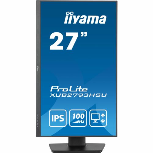 Monitor Iiyama ProLite XUB2793HSU-B7 68,6 cm (27"), 1920x1080 (FHD), 16:9 FHD IPS 1ms 100Hz HDMI DP zvočnik Pivot Black