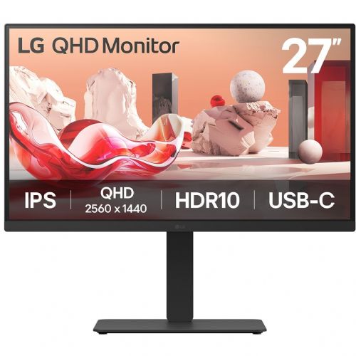 Monitor LG 27BA75QB-B 27", QHD 2560×1440, IPS, 100 Hz, USB-C, KVM, črn