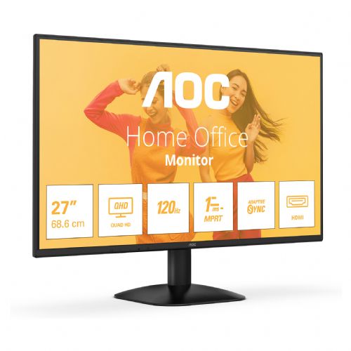 Monitor AOC Q27B35S3 68,6 cm (27"), 2560x1440 (QHD), IPS, 300 cd/m2, 4ms, 16:09 HDMI+DP IPS črne barve