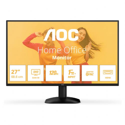 Monitor AOC Q27B35S3 68,6 cm (27"), 2560x1440 (QHD), IPS, 300 cd/m2, 4ms, 16:09 HDMI+DP IPS črne barve