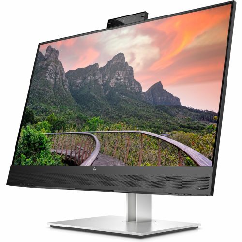 Monitor HP E27m G4 68,58 cm (27"), 2560x1440 QHD, IPS, 16:9, 300cd/m2, 75Hz, 5ms, HDMI, DP, USB-C 100W, Pivot, kamera, siva/črna (40Z29AA)