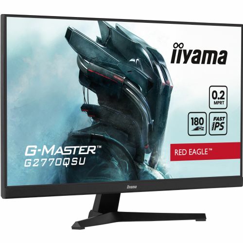 Monitor Iiyama G-Master G2770QSU-B6 68,6 cm (27'), 2560x1440 (QHD), IPS, 400cd/m2, 16:9 WQHD FastIPS 0,2ms 180Hz HDMI DP USB-Hub zvočnik črn