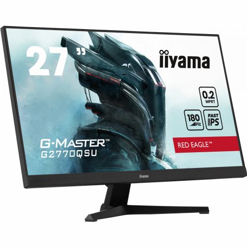 Monitor Iiyama G-Master G2770QSU-B6 68,6 cm (27'), 2560x1440 (QHD), IPS, 400cd/m2, 16:9 WQHD FastIPS 0,2ms 180Hz HDMI DP USB-Hub zvočnik črn