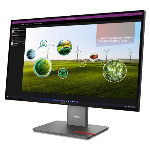 Monitor Lenovo ThinkVision P27Q-40 68,58 cm 68,6 cm (27"), 2560 x 1440 (QHD), IPS 120 Hz Daisy Chain KVM/eKVM USB-C Najbolje prodajan
