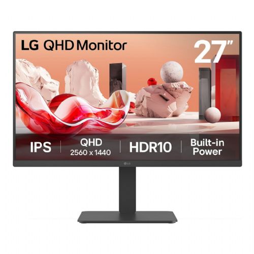Monitor LG 27BA45QB-B 68,6 cm (27"), 2560x1440 (QHD), 16:9 IPS 5 ms 75 Hz HDR10 2 x HDMI DP Zvočnik Pivot Črna