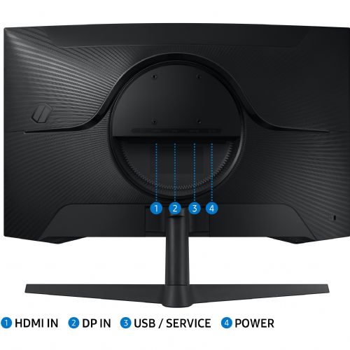 Monitor Samsung Odyssey G5 S27CG552EU 68,6 cm (27"), 2560 x 1440 (WQHD), 16:9 QHD ukrivljen 1ms 165Hz HDR10 HDMI DP črna