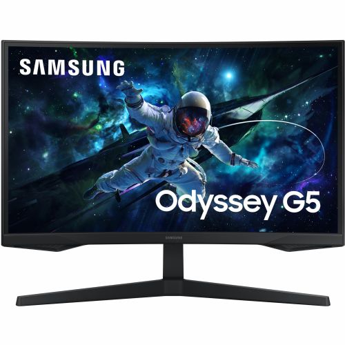 Monitor Samsung Odyssey G5 S27CG552EU 68,6 cm (27"), 2560 x 1440 (WQHD), 16:9 QHD ukrivljen 1ms 165Hz HDR10 HDMI DP črna