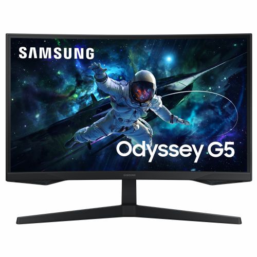Monitor Samsung Odyssey G5 S27CG552EU 68,6 cm (27"), 2560 x 1440 (WQHD), 16:9 QHD ukrivljen 1ms 165Hz HDR10 HDMI DP črna