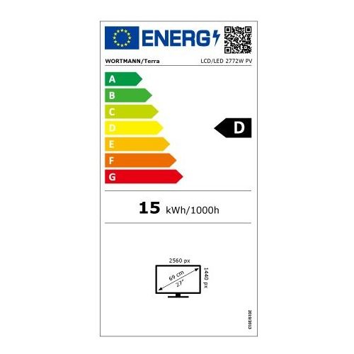 Monitor Terra 2772W PV 68,6 cm (27"), 2560x1440 (QHD), 16:9 WQHD IPS 5ms HDMI DP USB-C zvočnik črn