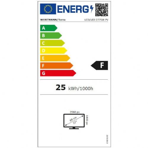 Monitor Terra 2775W PV v3 68,6 cm (27"), 2560x1440 (QHD), 16:9 WQHD 5ms 75Hz HDMI DP USB-C RJ45 zvočnik črn