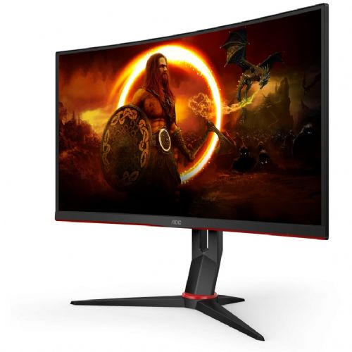 Monitor AOC Gaming CQ27G2S/BK, 68,58 cm (27"), 2560 x 1440 (QHD), VA, 250 cd/m2, 16 : 9, 1 ms, 165 Hz, HDR10, HDMI, DP, črno-rdeč
