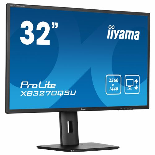 Monitor Iiyama XB3270QSU-B1, 80cm (31,5"), 2560 x 1440, 16:9, IPS, 250 cd/m2, 3ms, črna