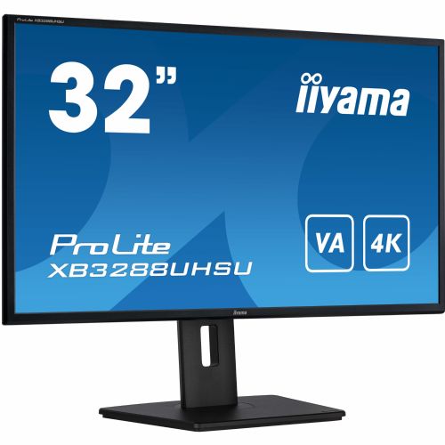 Monitor Iiyama ProLite XB3288UHSU-B5 80,1 cm (31,5), 3840x2160 (4K UHD), 60Hz, 3ms 2xHDMI DP LS Black